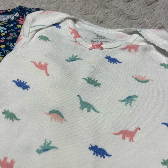 Carters 18 month long sleeve dinosaur onesies. - Picture 2 of 2